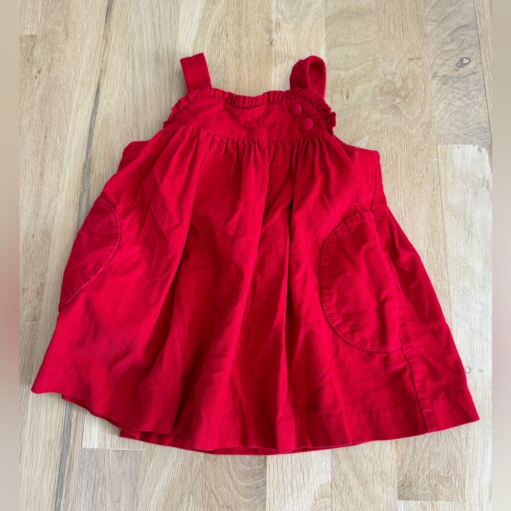 Little English 18mos. red corduroy dress